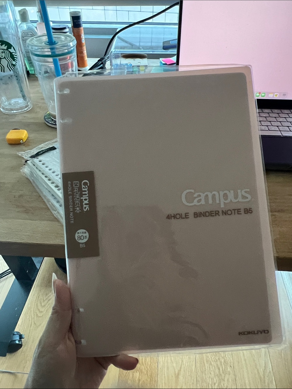 Campus 4-Hole Binder Note B5 - Blush Pink
